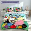 3pcs Custom Name Barbapapa Set,Includes 1 Duvet Cover and 2 Pillowcases,All-season Bedroom Decor