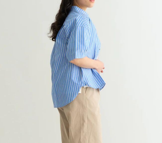 Рубашка в весеннюю полоску WL размера BLU [NANGA] (Женский)