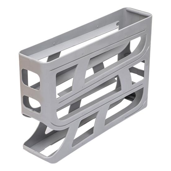 Выдвижная боковая дверца холодильника Полка для хранения яиц Четырехъярусная автоматическая прокатка с глубокими канавками вмещает 30 яиц