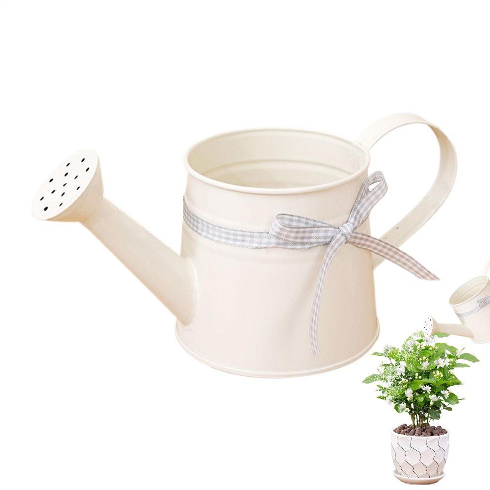 New Lightweight Plant Watering Can Sprinkler Head Rust Resistant Watering Pot Gingham Ribbon Garden Watering Can Indoor Plants