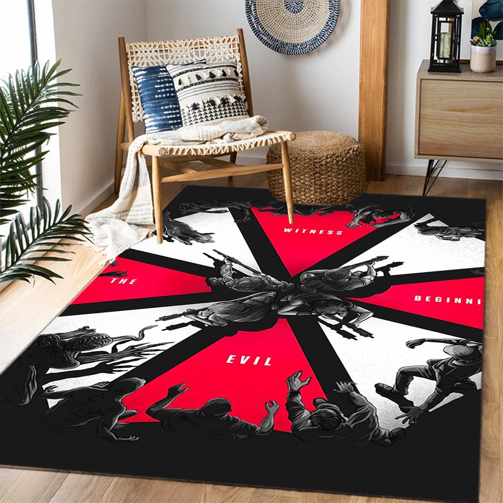 Resident Evil: Umbrella Horror Carpet Design for Dormitory Kitchen Playrooms Balcony Antislip Carpet Decorate Offices Gift for Festivals