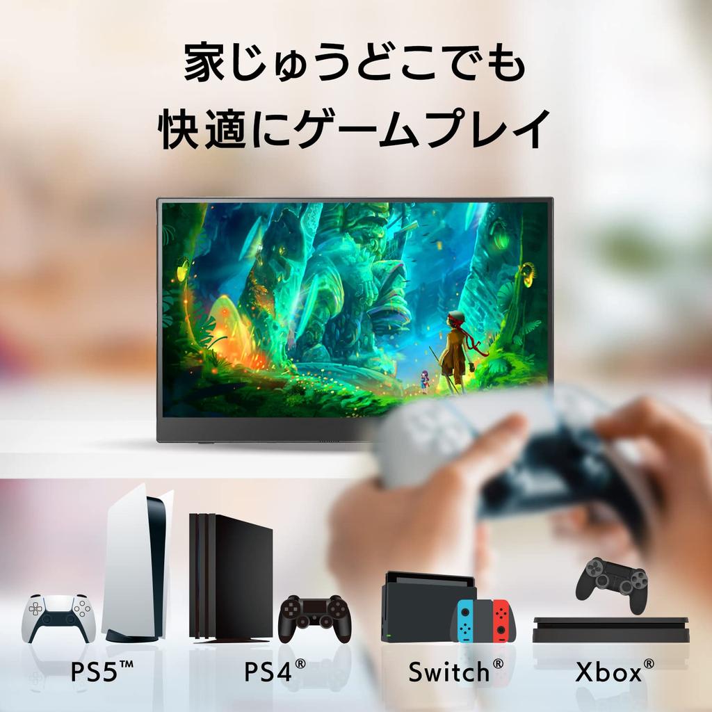 Мобильный монитор IODATA дюймовый FHD 1080p 10 точек совместимый год 15.6 мультитач (Совместимость с PS4/Xbox/Switch/ПК/MiniHDMI/USB-C/3