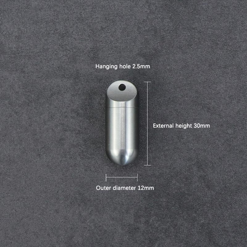 1Pcs Portable Waterproof Metal Capsule Box Mini Medicine Holder Stainless Steel Pill Case Mini Pill Holder Edc Tool Seal Bottle