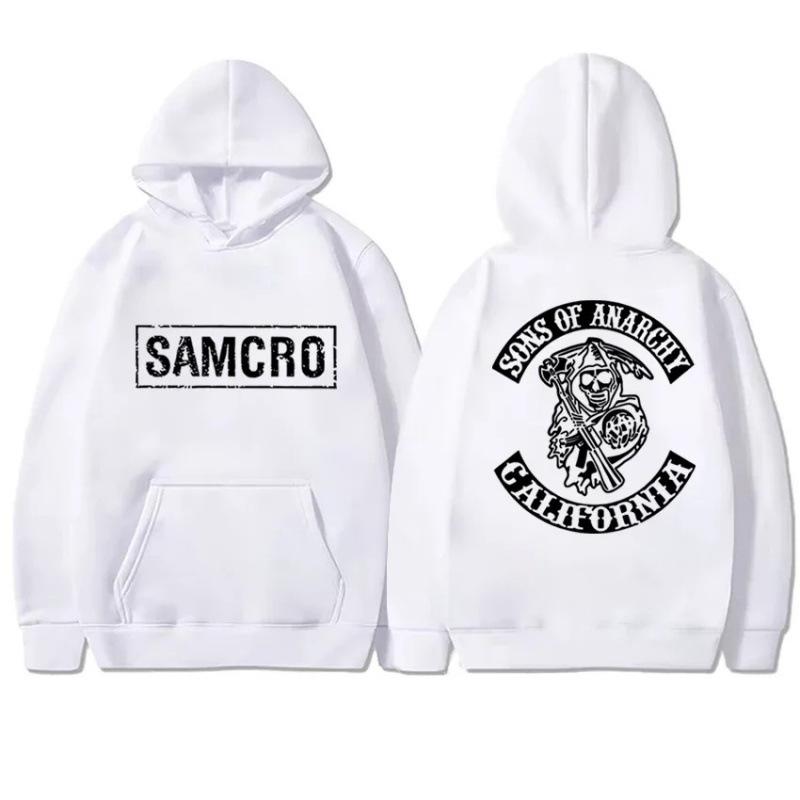 Anarchy Freedom Harajuku Punk Double sided Printed Hoodie for Men and Women Casual Hip Hop Street Wear Neutral Fleece Sweatshirt