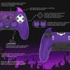 PlayVital Silicone Cover for PS5 Edge Cute Devil Protective Case for Includes Touchpad Sticker Stick Purple Controller, Design, Edge, & Cover,