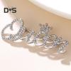 Fashion Rhinestone Queen Letter Brooch Pins for Women Luxury Crown Corsage Party Wedding Gifts Clothing Accessories