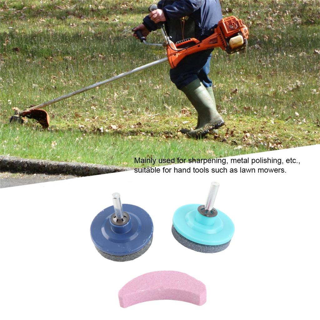 3 шт./компл. универсальный точилка для лезвий газонокосилки триммера шлифовальный точильный камень инструмент для сада