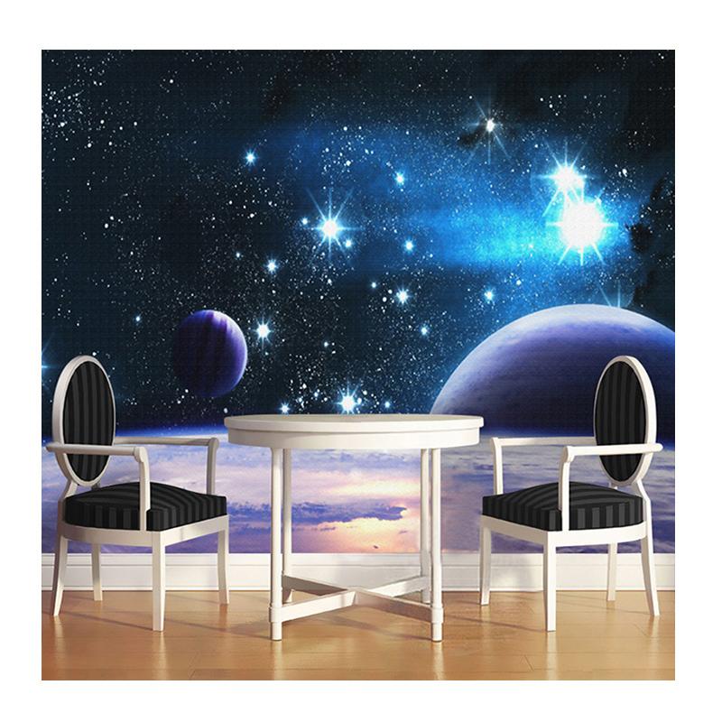 Mural Wallpaper 3D Universe Space Star Planet Wall Mural Living Room Sofa Bedroom Decor Wall Mural 3D Wall Paper