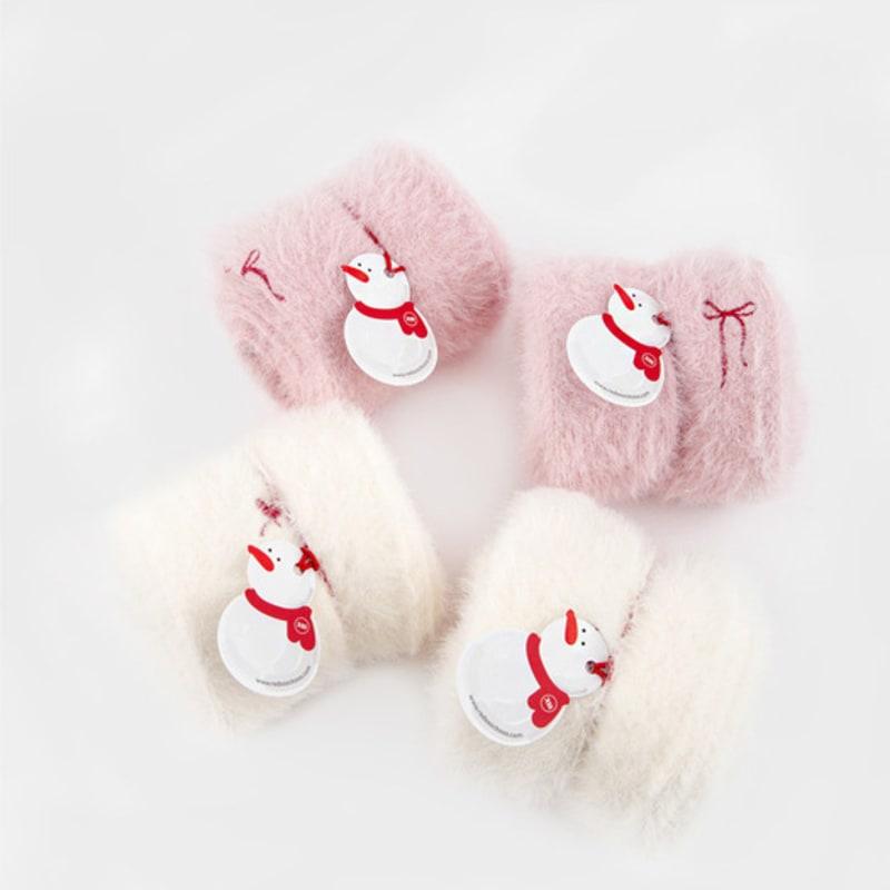 REDSSOCKSOO [Mini Burger Packaging] Soft Angora-feel embroidery point socks rssw113