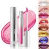 Women's 2-in-1 Pearlescent Glitter Lip Gloss and Liquid Eyeshadow Set | Long Lasting Waterproof Shimmer Makeup for Lips and Eyes