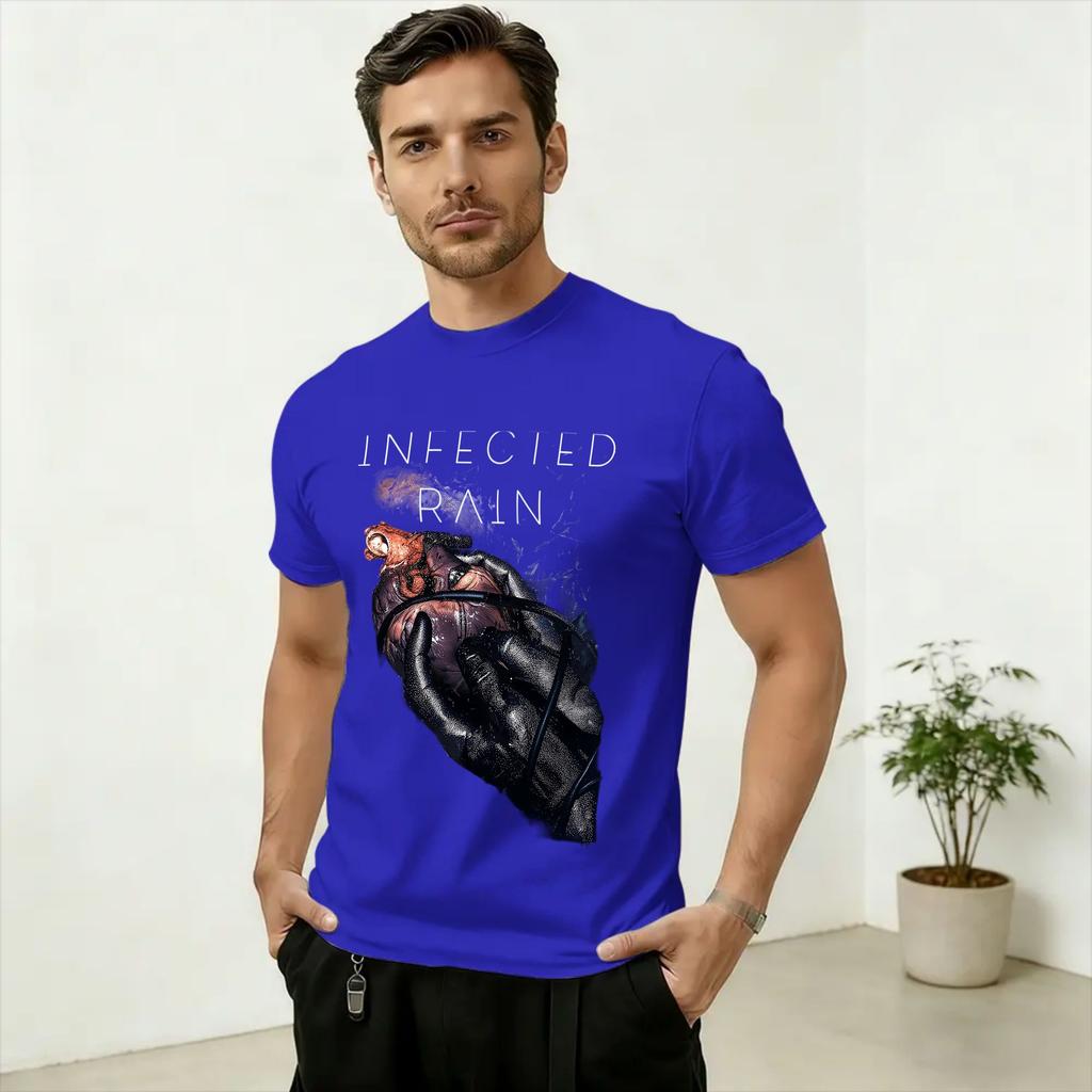 Band Infected Rain TShirts for Unisex Amazing 100 Cotton Tees O Neck Short Sleeve T Shirts Summer Clothing