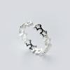 Huitan New Trendy  Color Star Open Rings for Women Minimalist Hollow Out Design Fashion Versatile Girl Accessories Jewelry