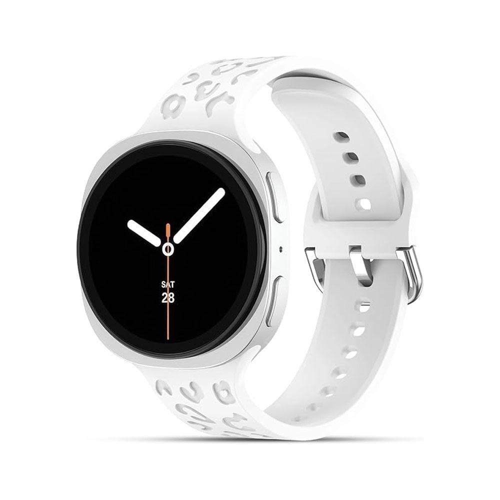 Ремешок для Samsung Galaxy watch 8/8 classic 46мм 44мм 40мм Гравированные леопардовые браслеты на запястье Correa pulseras Galaxy watch 8 Ремешок