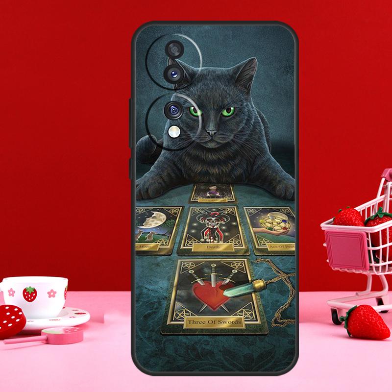 Ведьма Хэллоуин Кот Темная Ведьма Для Чести Магия 7 5 6 8 Pro Чехол Для Honor 200 400 50 70 90 Lite X8c X8b X9a X9b X9c X9d Win