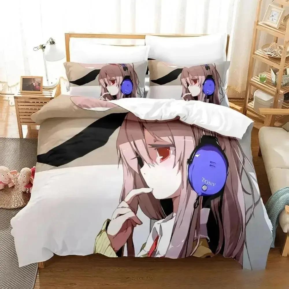 3D Print Anime Touhou Project Bedding Collection Duvet Cover Bed Collection Quilt Cover Pillowcase Comforter King Queen Size Boys Adult A