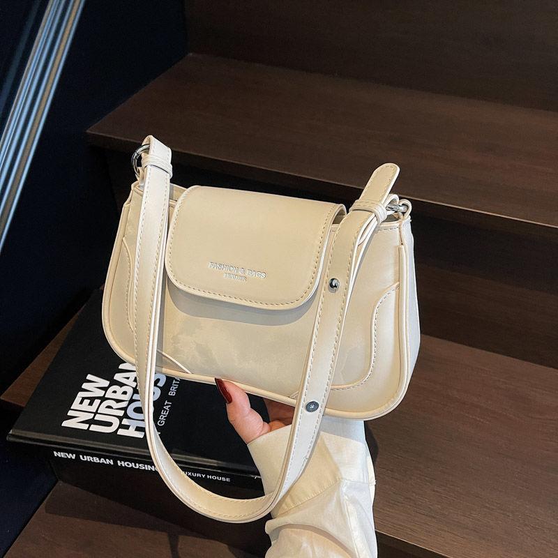 Silver Underarm Crescent Bag Women's 2025 New Shoulder Messenger Bag Niche High-end Portable Underarm Bag