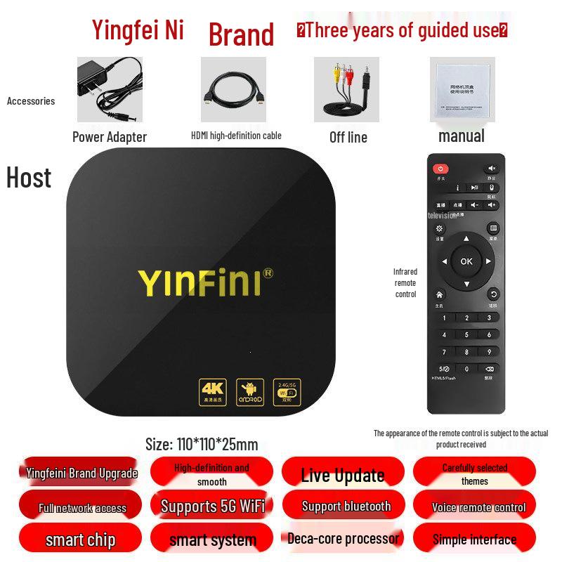 Универсальная Smart TV приставка для зеркалирования экрана 4K HD, двухдиапазонная 5G