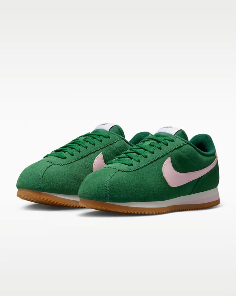 IB1857-301 Nike Cortez Спортивно-зеленый Парусный Коричневый Каучук Розовый Пеноматериал (Женский)