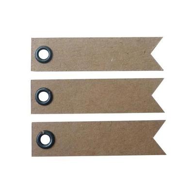 Бирки-люверсы - крафт - 20 шт. - 50x12 мм - Творческие занятия - Персонализация упаковки