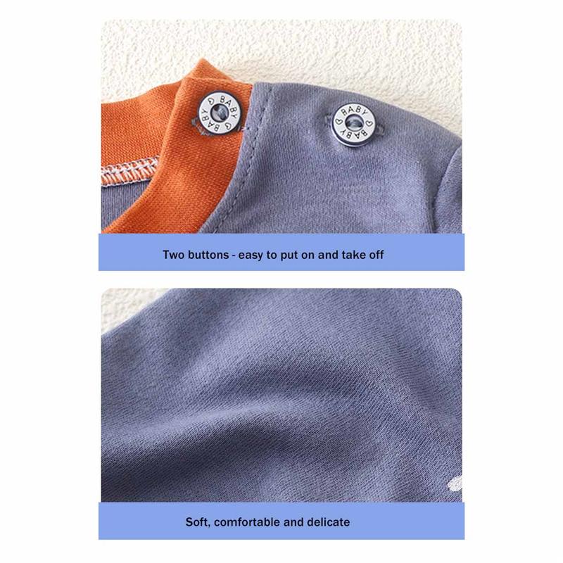 Мультяшный детский комплект нижнего белья из 100% хлопка для мальчиков и девочек, термопижама, мягкий топ с длинным рукавом и брюки, уютная домашняя одежда и одежда для сна