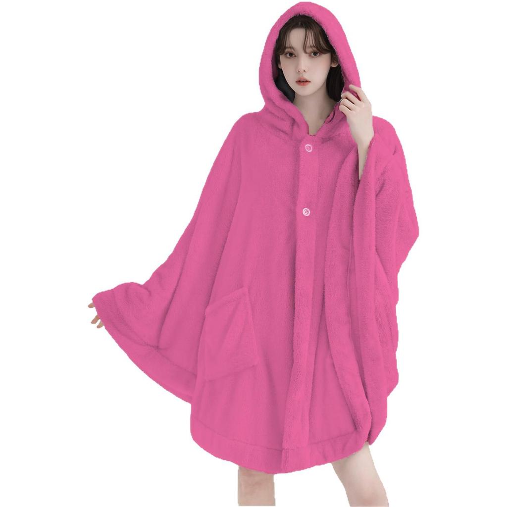 Женский махровый халат с капюшоном - Впитывающий, Не линяющий, Шерстяной длинный халат