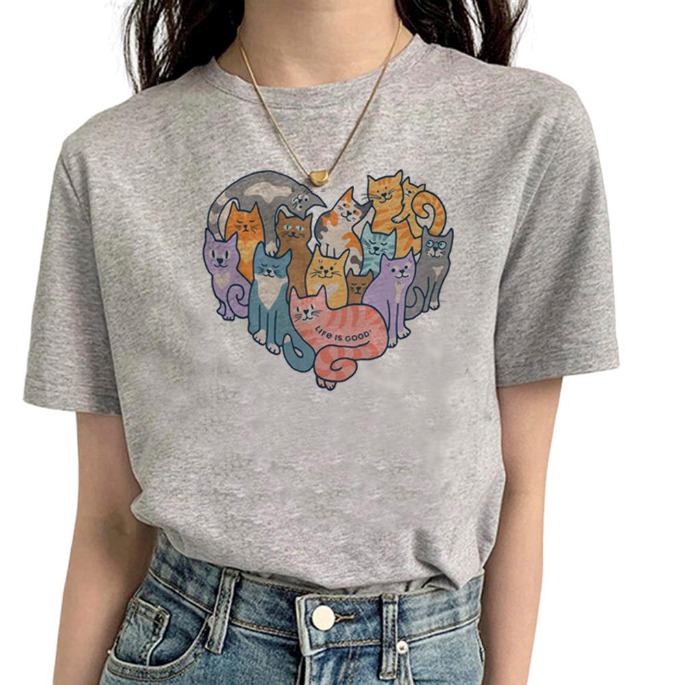 Funny Cat T Shirt Unisex Comic Tee Girl Funny Clothing