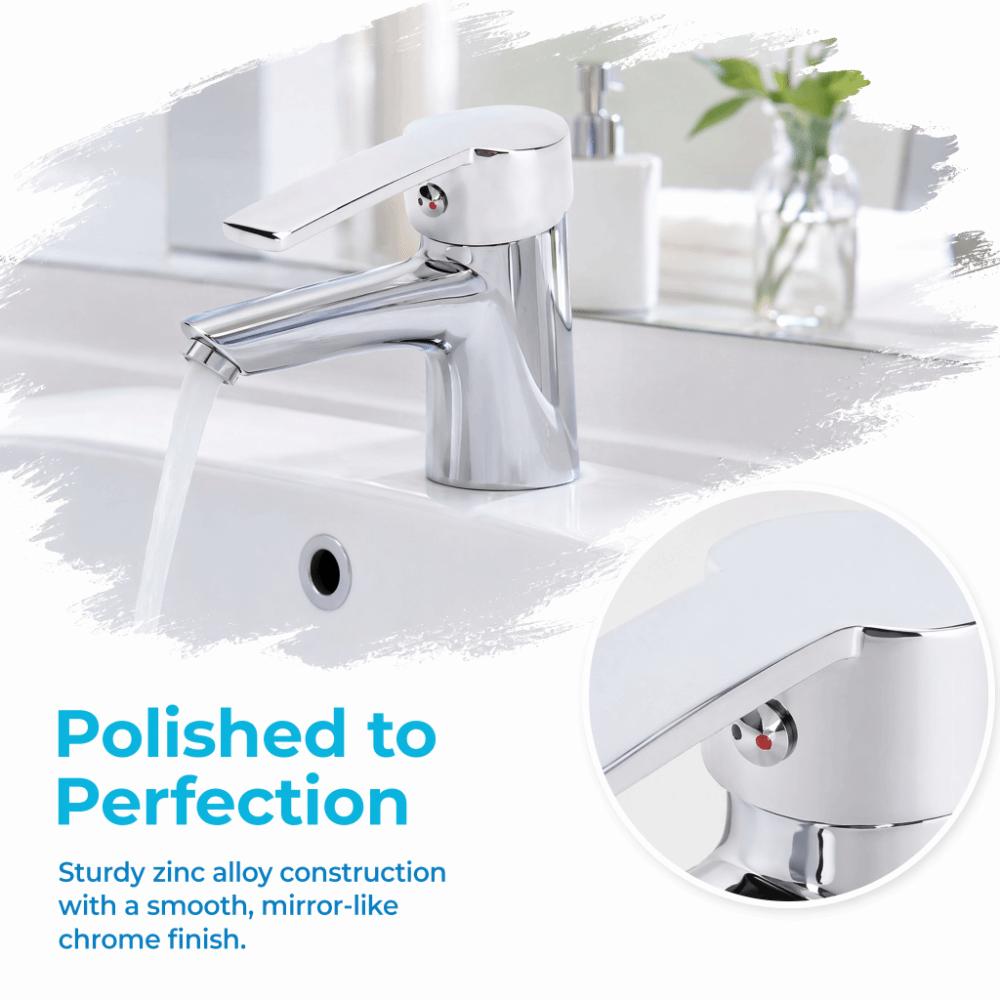 Zinc Alloy Faucet Handle 35mm Valve Core Hot Cold Water Water Tap Handle Single Lever Chrome Finish Faucet Lever Kitchen