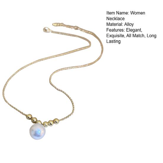 Ожерелье из искусственного жемчуга Милый сплавной бант Длинная кисточка Подвеска из бусин Темперамент Наряд Золотой/Серебристый цвет Женское платье Свитер Ожерелье Аксессуары