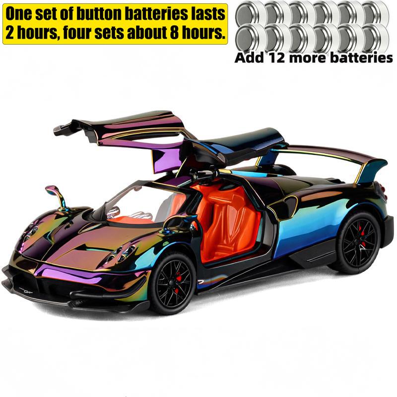 1:24 Pagani Huayra Dinastia BC Суперкар Сплав Гальваника Модель Спортивного Автомобиля Металл Автомобили Модель Гоночной Машины на Трассе Звук Свет