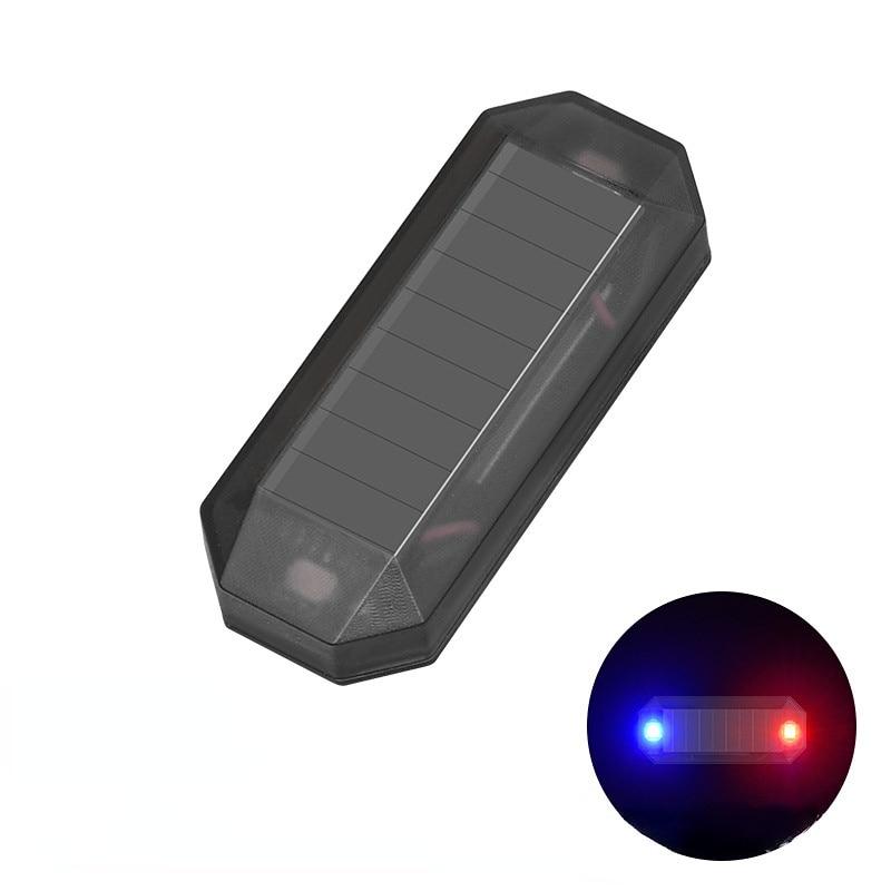 Car Solar LED Mini Warning Light Night Ride For Motorcycle Vehicle Bicycle Tail Light Anti-rear Strobe Warning Light YSL