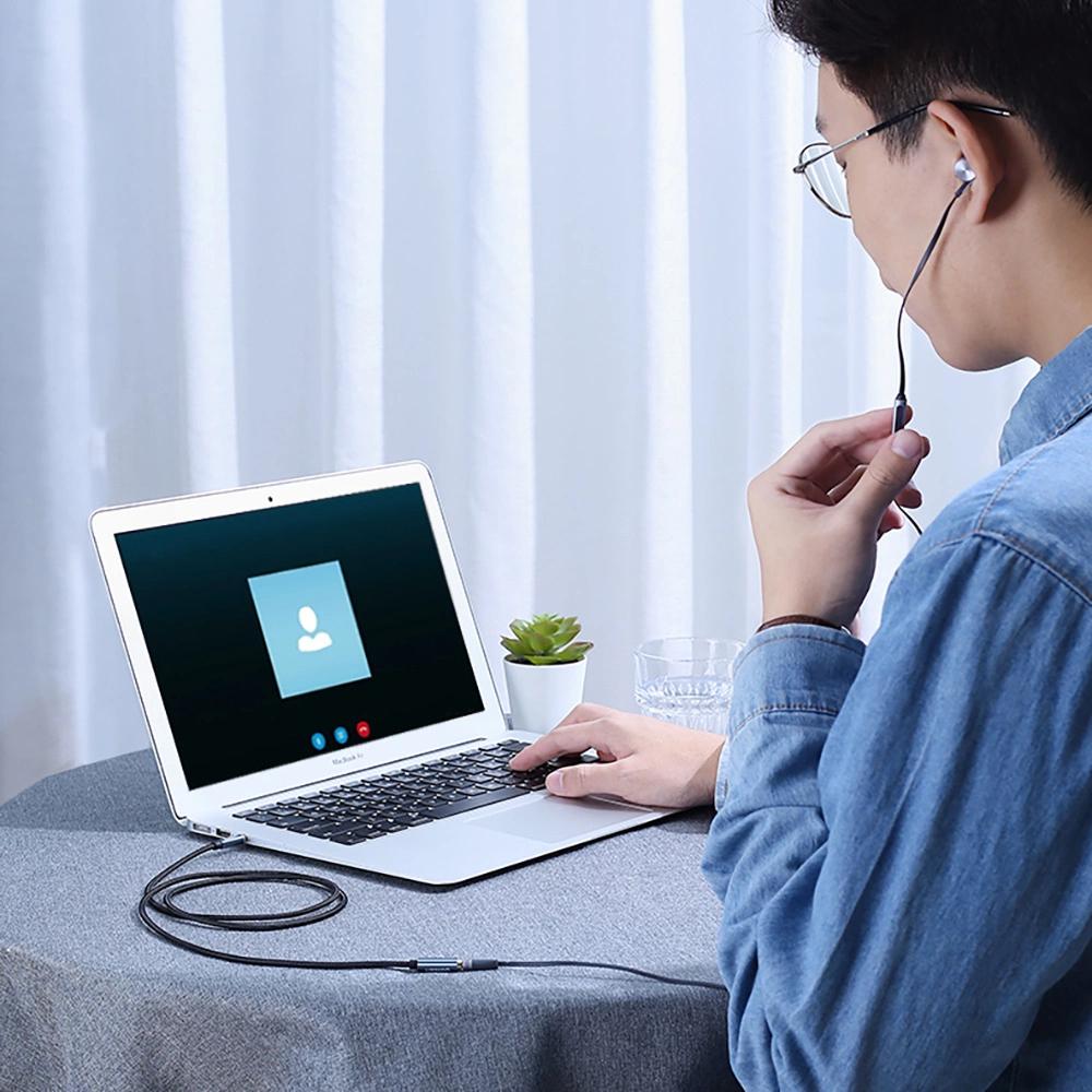 Ugreen Adapter Cable Aux Extension Mini Jack 3.5 Mm 2M Blue (Av118)