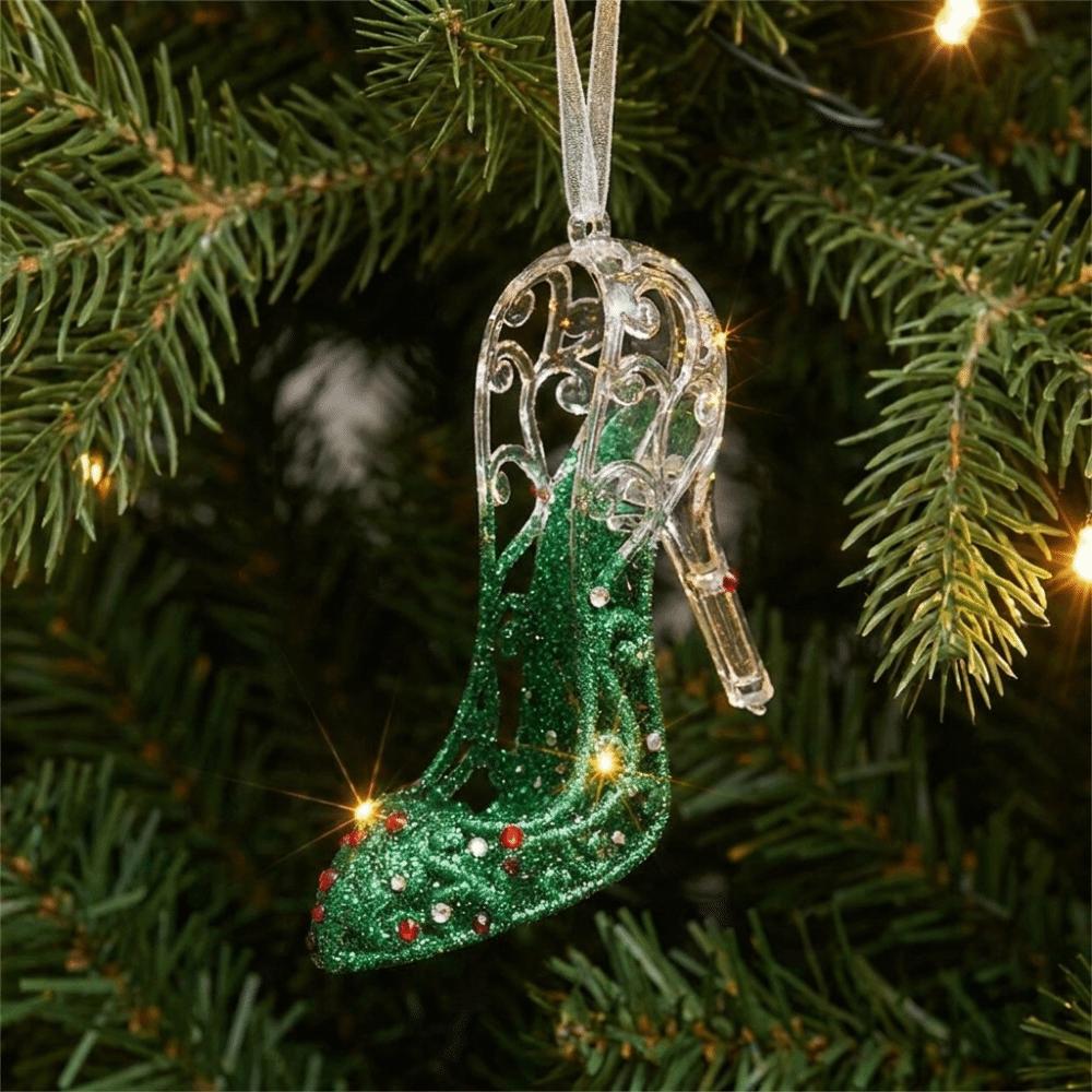 Butterfly Christmas Tree Hanging Decor Glitter Dust Finish Glitter Xmas Tree Ornament Home Party