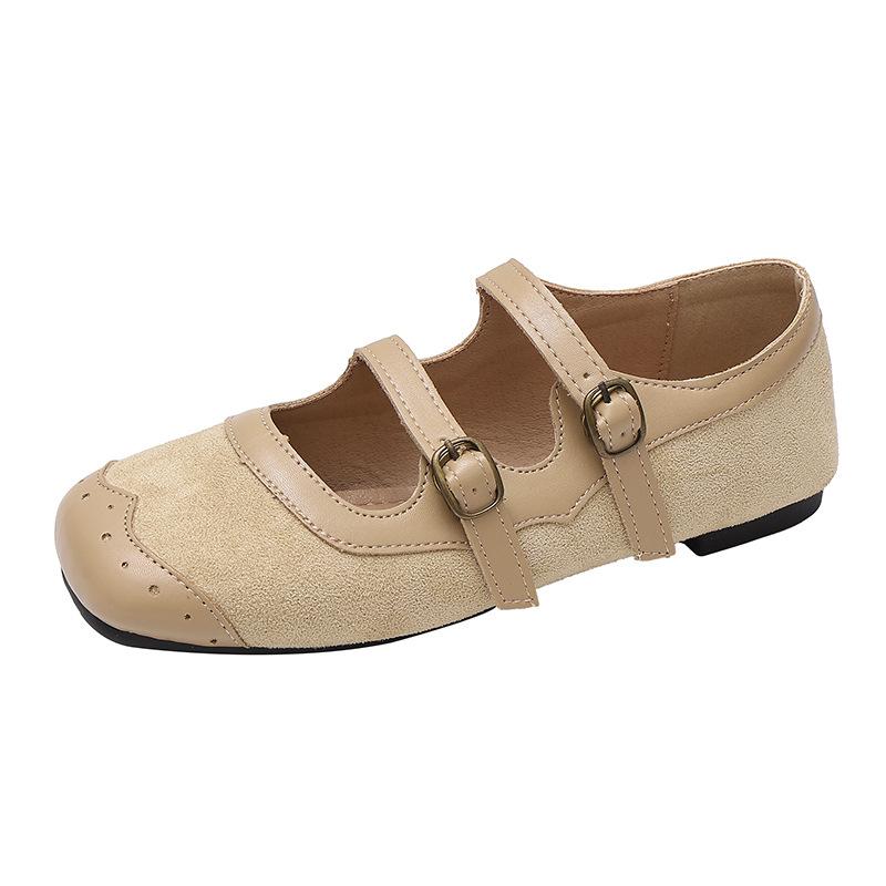 Корейская версия нишевого дизайна, плоские туфли Мэри Джейн, маленькие кожаные туфли, осень-зима 2025, французские ретро туфли с двойной пряжкой, женские