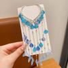Cute Tassel Forehead Chain Mermaid Pearl Bow Accessories Fashion Hair Clip  for Children