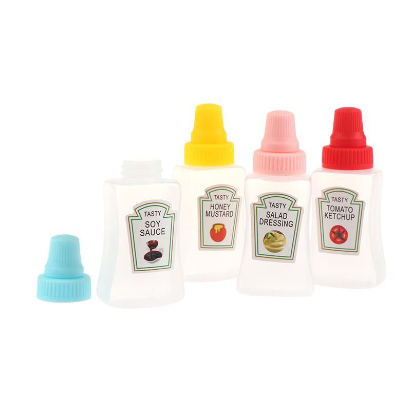 1/4 шт., мини-милые бутылки для томатного кетчупа, портативный маленький контейнер для соуса, контейнер для заправки салата, контейнеры для кладовой для коробки бенто