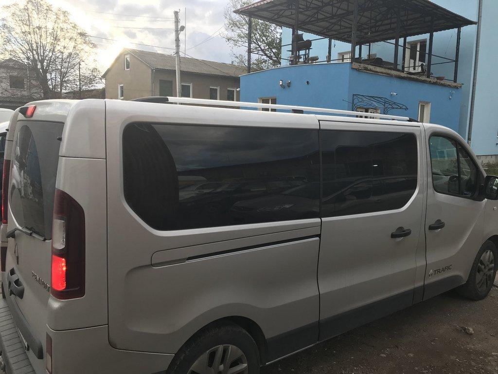 Рейлинги Хром Длинная, Пластиковые ножки для Opel Vivaro 2015-2019 гг