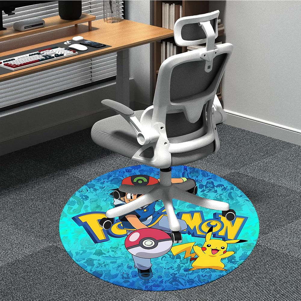 1pc Pokemon Office Round Area Rug, Under Office Chairs Bedroom Living Room Home Decor, Room Decoa1016289