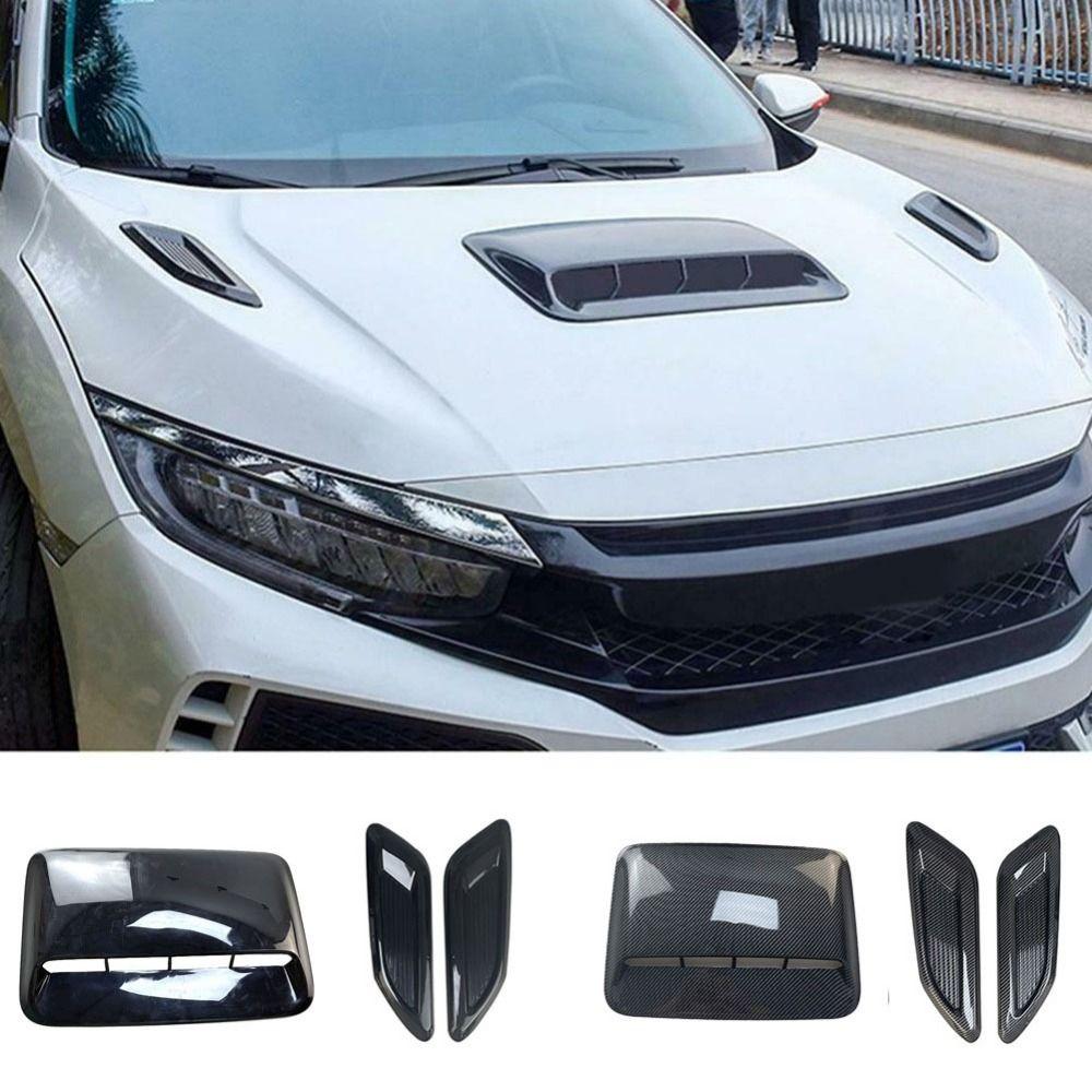 Universal Car Air Flow Intake Hood Carbon Fiber Automobile Air Intake Hood  for Most Car