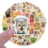 100 Забавные Еда Кот Граффити Наклейки Украсить Холодильник Скейтборд Стакан для Воды DIY Наклейки для Личности
