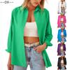 DX - Women's Spring/Summer New Amazon Women's Cardigan Candy Loose Relaxed Long Sleeve Shirt