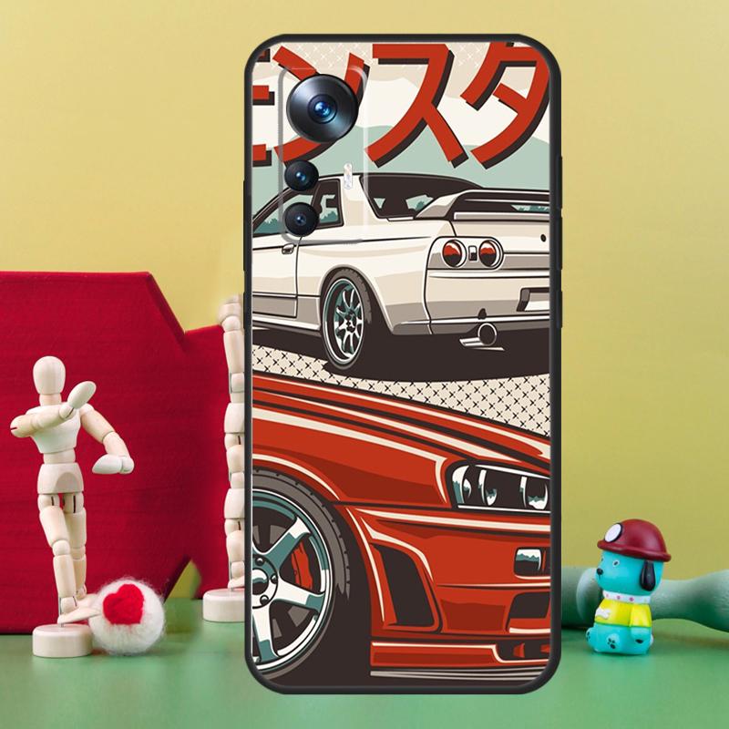 Спортивный автомобиль JDM Чехол для дрифта для Xiaomi 15T 14T 13T Pro 13 14 15 Ultra 17 Pro Max POCO F5 F6 F7 X5 X6 X7 Pro Чехол