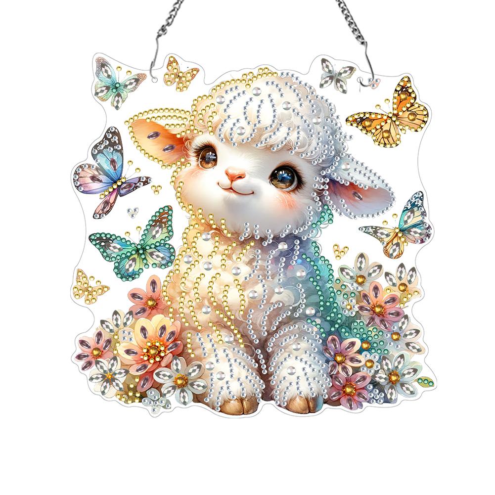 Акриловые туфли с животными Цветок 5D DIY Алмазная вышивка Точки Подвеска Стразы Алмазное искусство Подвески для окна для декора сада