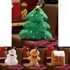 Gingerbread Man Snowman Christmas Tree Plush Daoll Pillow For Festive Home Decoration