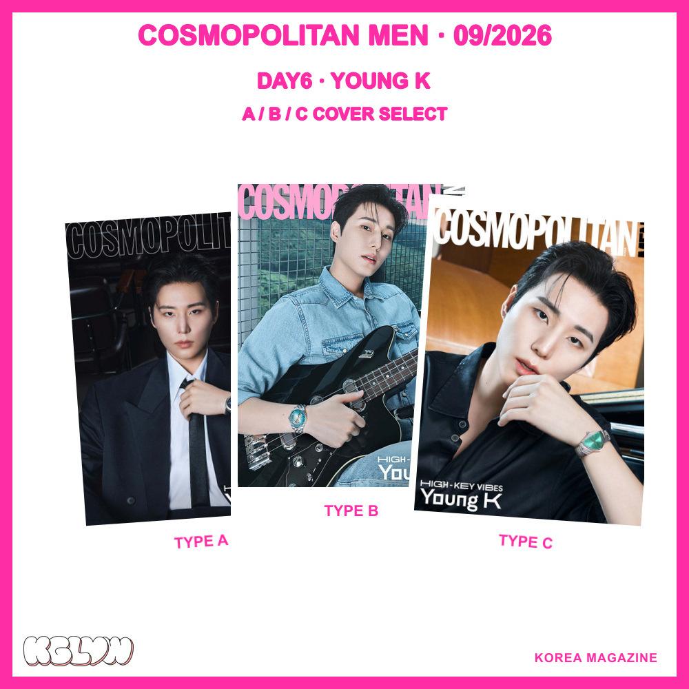COSMOPOLITAN MEN Сентябрь 2026 DAY6 Young K A B C Обложка Журнал