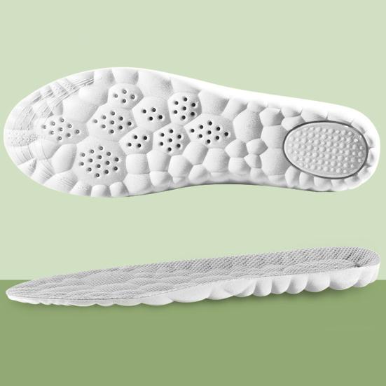 Yousheng 1 Pair Breathable Insoles Moisture-Absorbing Shock Absorbing U-Heel Support Sports Shoes Inserts Comfortable Walking Shoe Insoles