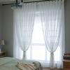 Embroidered Lace Curtains Living Room Bedroom Elegant Organza Floral Delicate White Gauze Home Window Decor,1pc