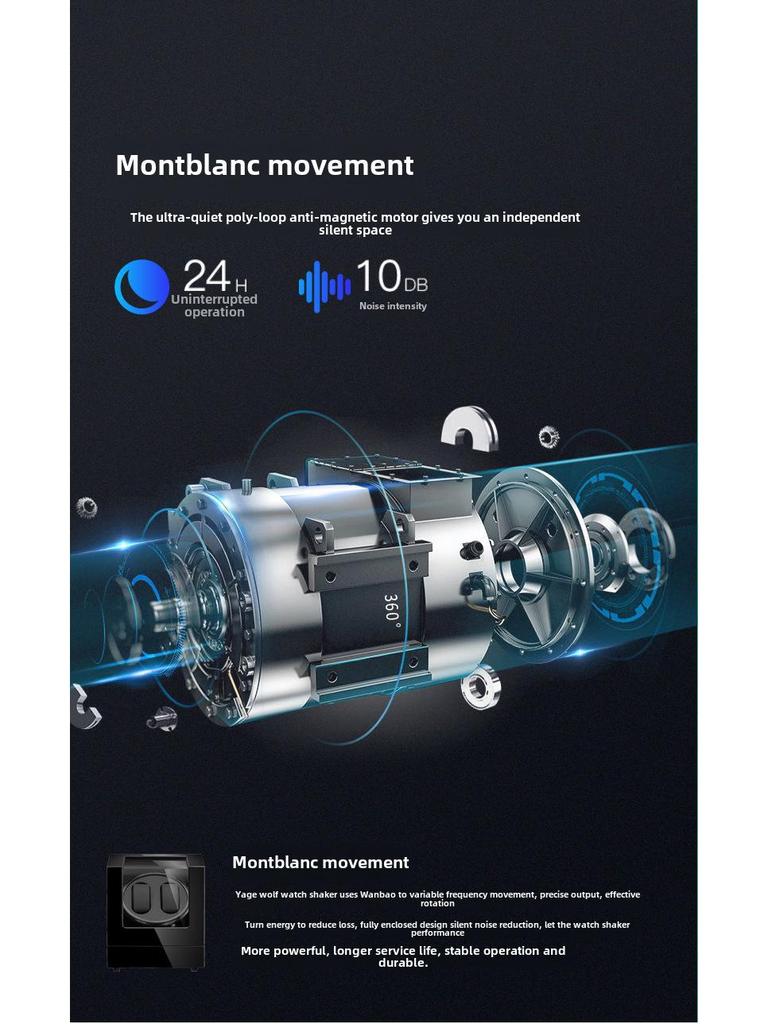 Автоматическая коробка для подзавода часов: Кейс-ротатор для часов 4+6 для механических часов