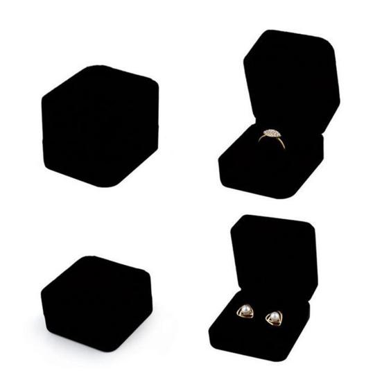 Velvet Presentation Jewelry Ring Necklace Bracelet Storage Display Box Case Gift