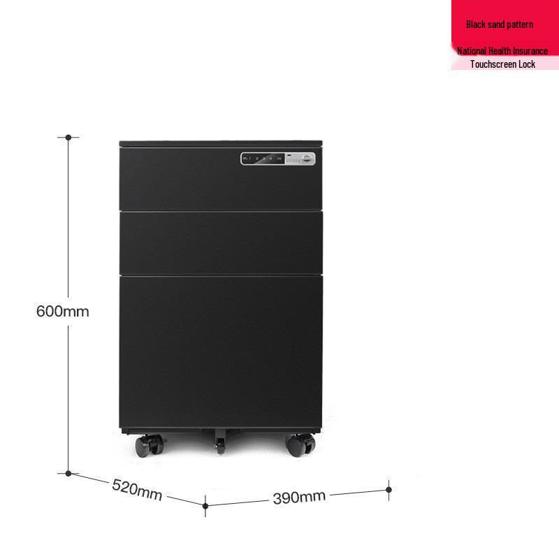 Autumn White Three-Drawer Mobile Steel Cabinet