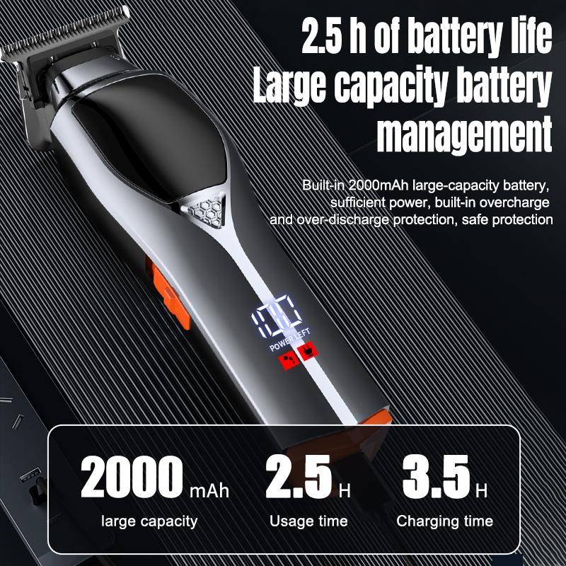 Hair Clipper 3 Knife Net Razor Set Digital Display Electric Clipper High-power Hair Clipper